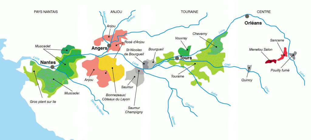 Loire Valley Wine Map
